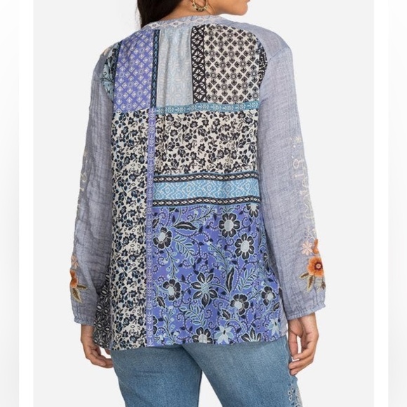 NWT! Johnny Was XL Umoya effortless scarf back blouse. - Picture 2 of 13